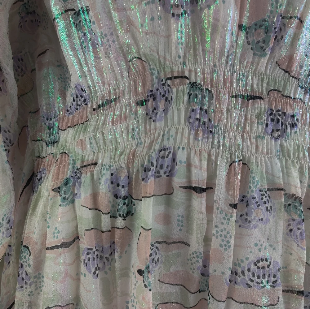 Free People/Anna Sui Iridescent Multicolor Swim Coverup - Picture 7 of 12